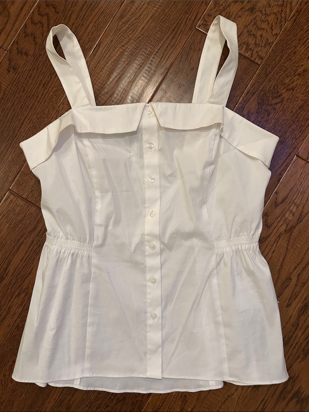 White House Black Market White Collared Shirt